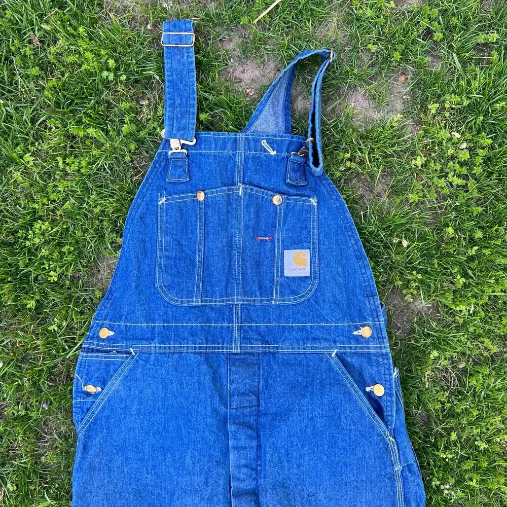 Vintage 70s? Carhartt Made in USA 38x34 denim jean overalls